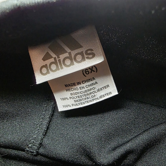 ADIDAS Girl Sport Skort with Tutu  Pink Blsck Size 6X - Picture 5 of 5